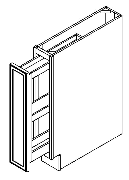 DOVE GREY WOODEX SPICE RACK/PULL OUT 09"