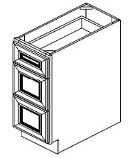 DOVE GREY WOODEX 3 DRAWERS BASE 24"