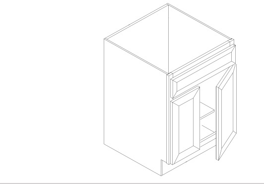 ICE WHITE WOODEX VANITY 3 DRAWER BASE  12"