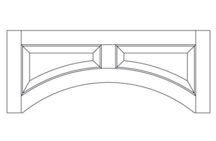 Avalon RAISED PANEL DOOR VALANCE 60" X 12" X 3/4"