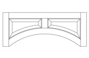 Perla RAISED PANEL DOOR VALANCE 60" X 12" X 3/4"