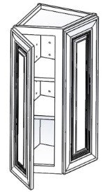 ICE WHITE WOODEX WALL END CABINET 12" X 30"