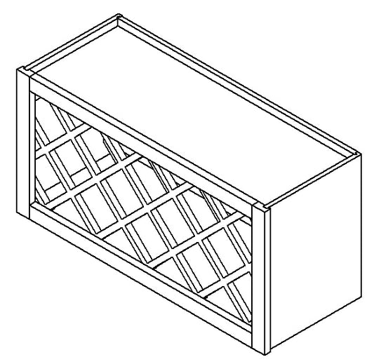 ICE WHITE WOODEX WINE RACK 30" X 15"