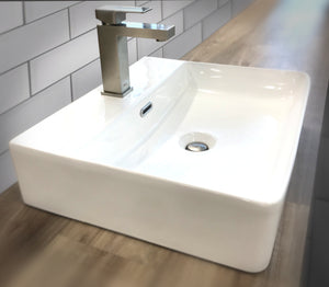 Ceramic rectangular vessel  sink 19 7/10"W x 5 1/10"H x 16 1/2"D