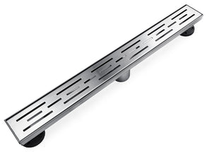 Linear Drain system 11 4/5"W x 2 3/4"D x 3 4/5"H Brush nickel