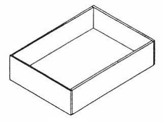 ICE WHITE WOODEX ROLL OUT TRAY 36" X 21" X 4"