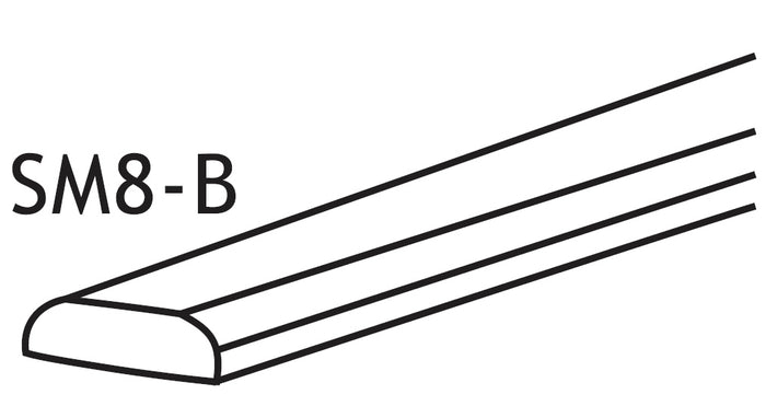 Soda SCRIBE MOLDING 3/4" X 1/4" X 96" 2 EDGE ROUND